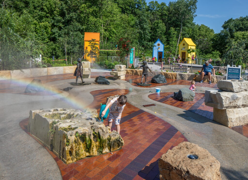 Hager Family Springs at Sophia's Play Garden at Lauritzen Gardens in Omaha, Nebraska.